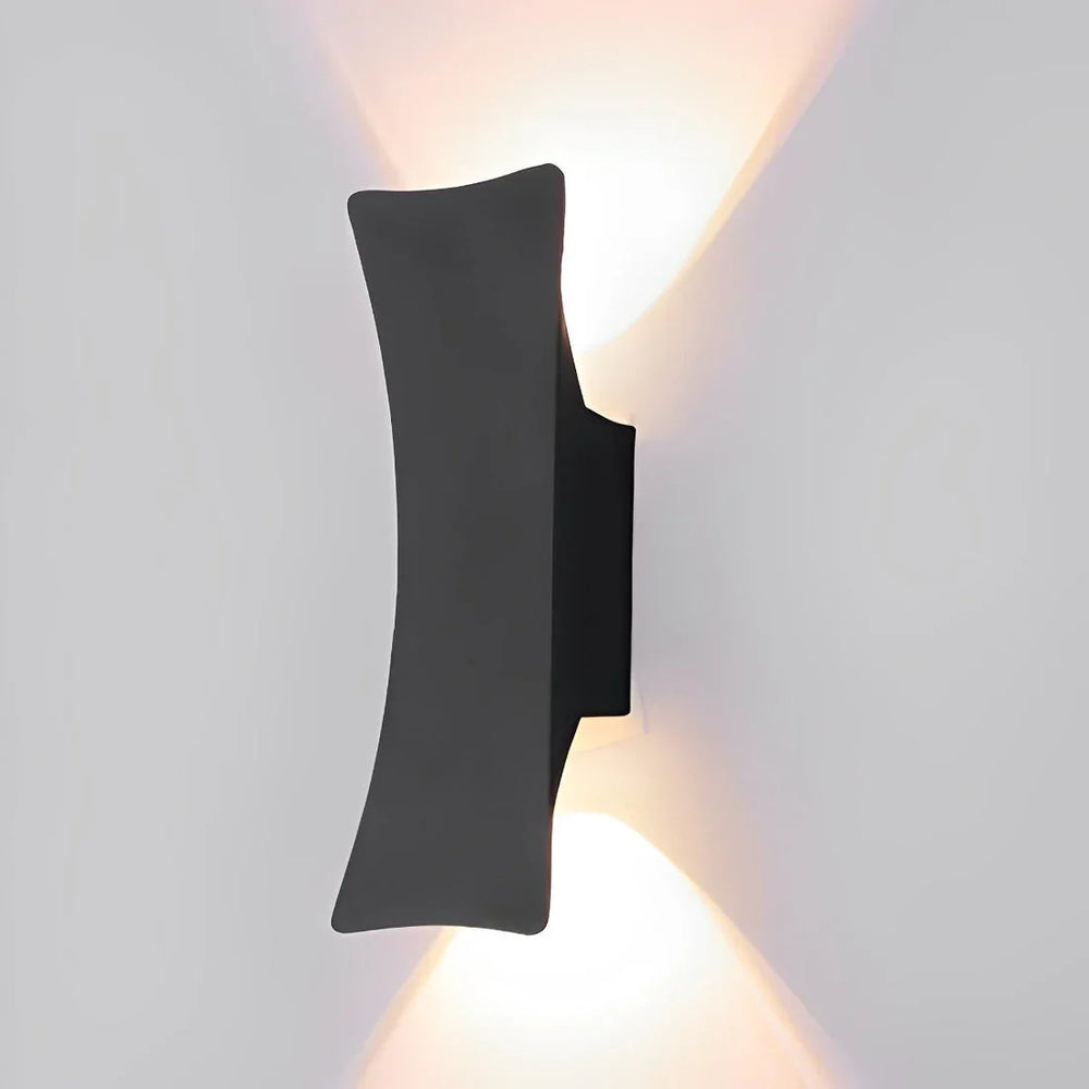 Noctra – Modern Up & Down Outdoor Wall Light (Black LED Sconce)