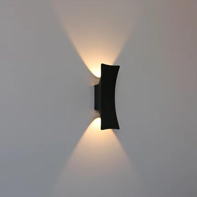 Noctra – Modern Up & Down Outdoor Wall Light (Black LED Sconce)