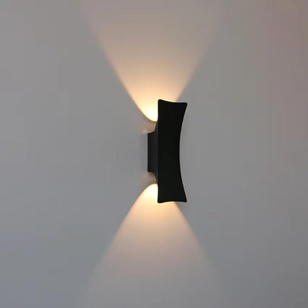 Noctra – Modern Up & Down Outdoor Wall Light (Black LED Sconce)