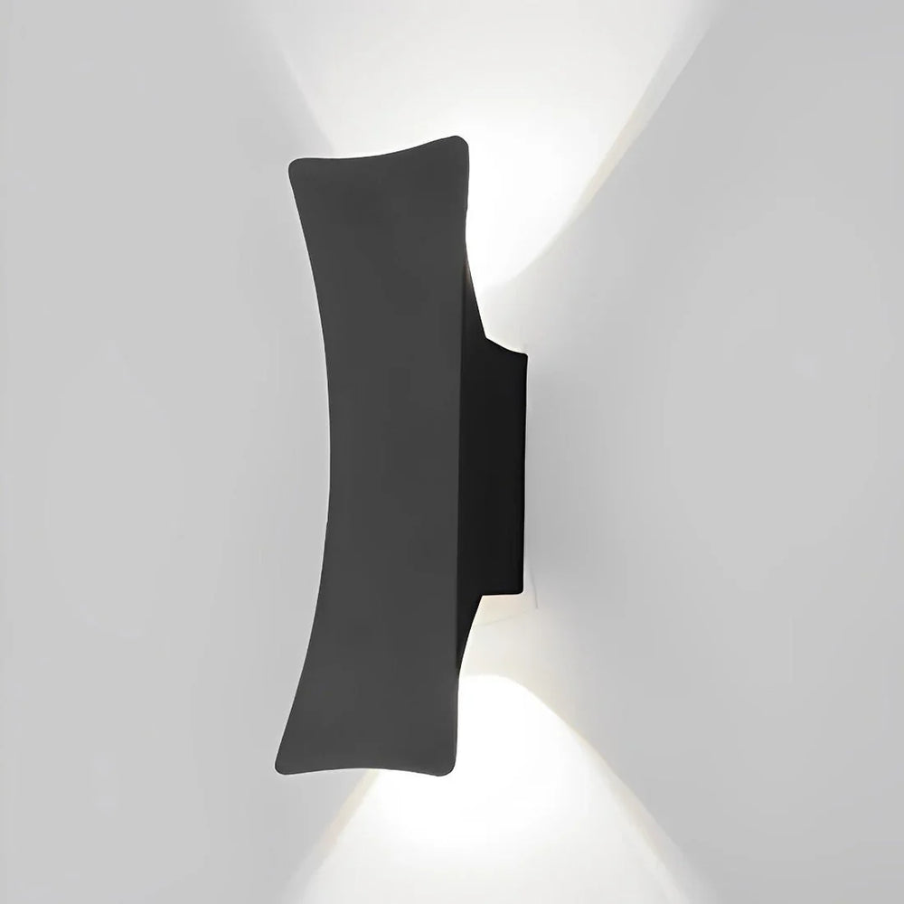 Noctra – Modern Up & Down Outdoor Wall Light (Black LED Sconce)