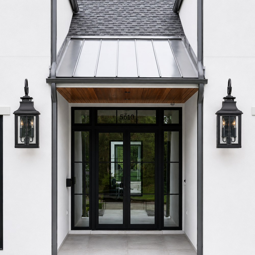 Obsidian Glass Wall Lantern – Outdoor Wall Light