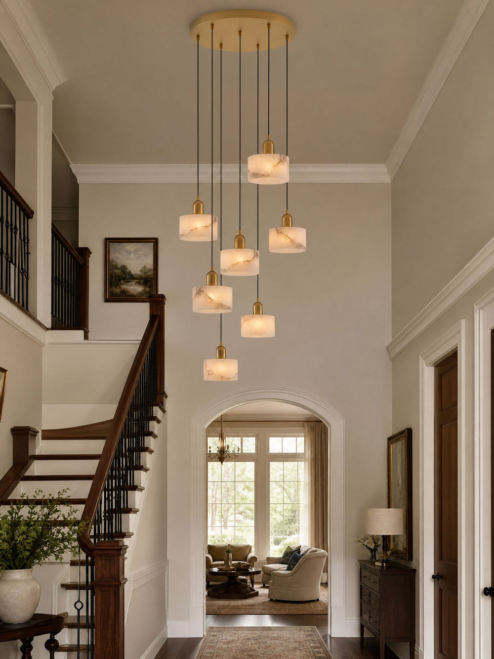 Odyssey Alabaster Pendant Light – Geometric Stone Radiance