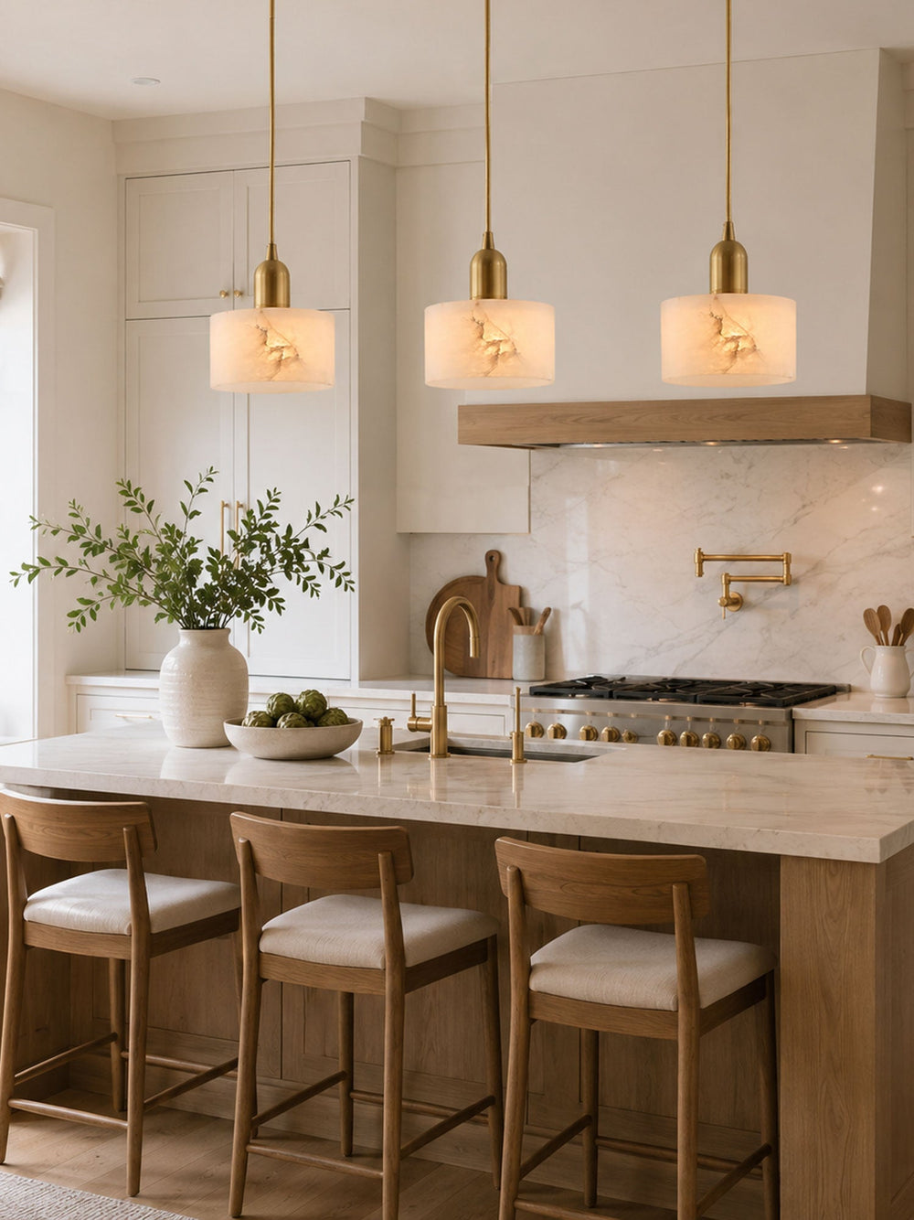 Odyssey Alabaster Pendant Light – Geometric Stone Radiance