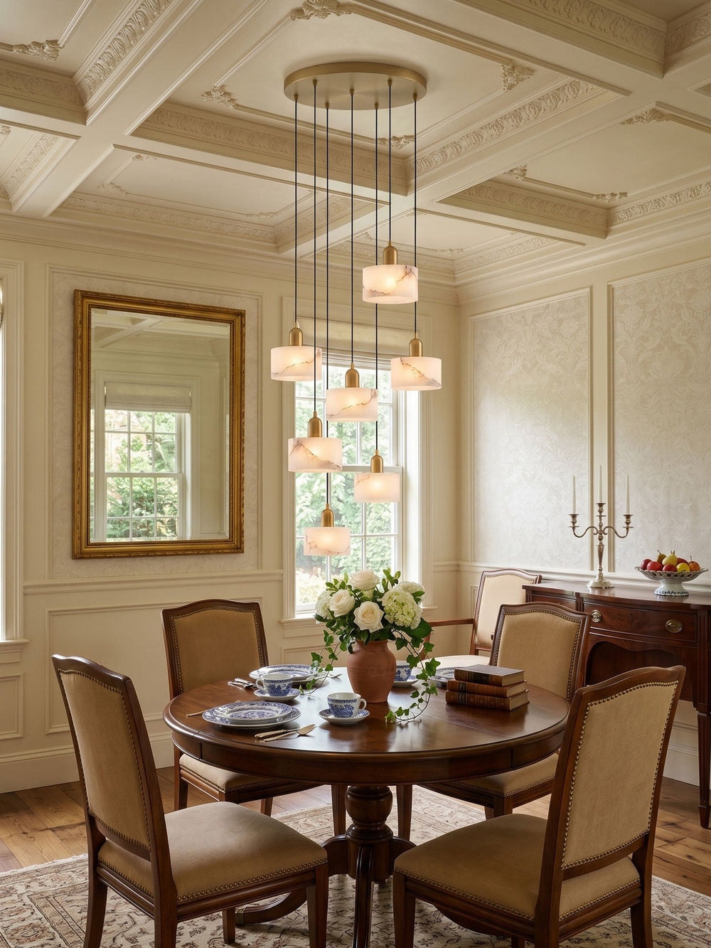 Odyssey Alabaster Pendant Light – Geometric Stone Radiance