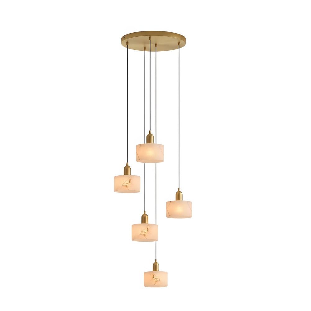 Odyssey Alabaster Pendant Light – Geometric Stone Radiance