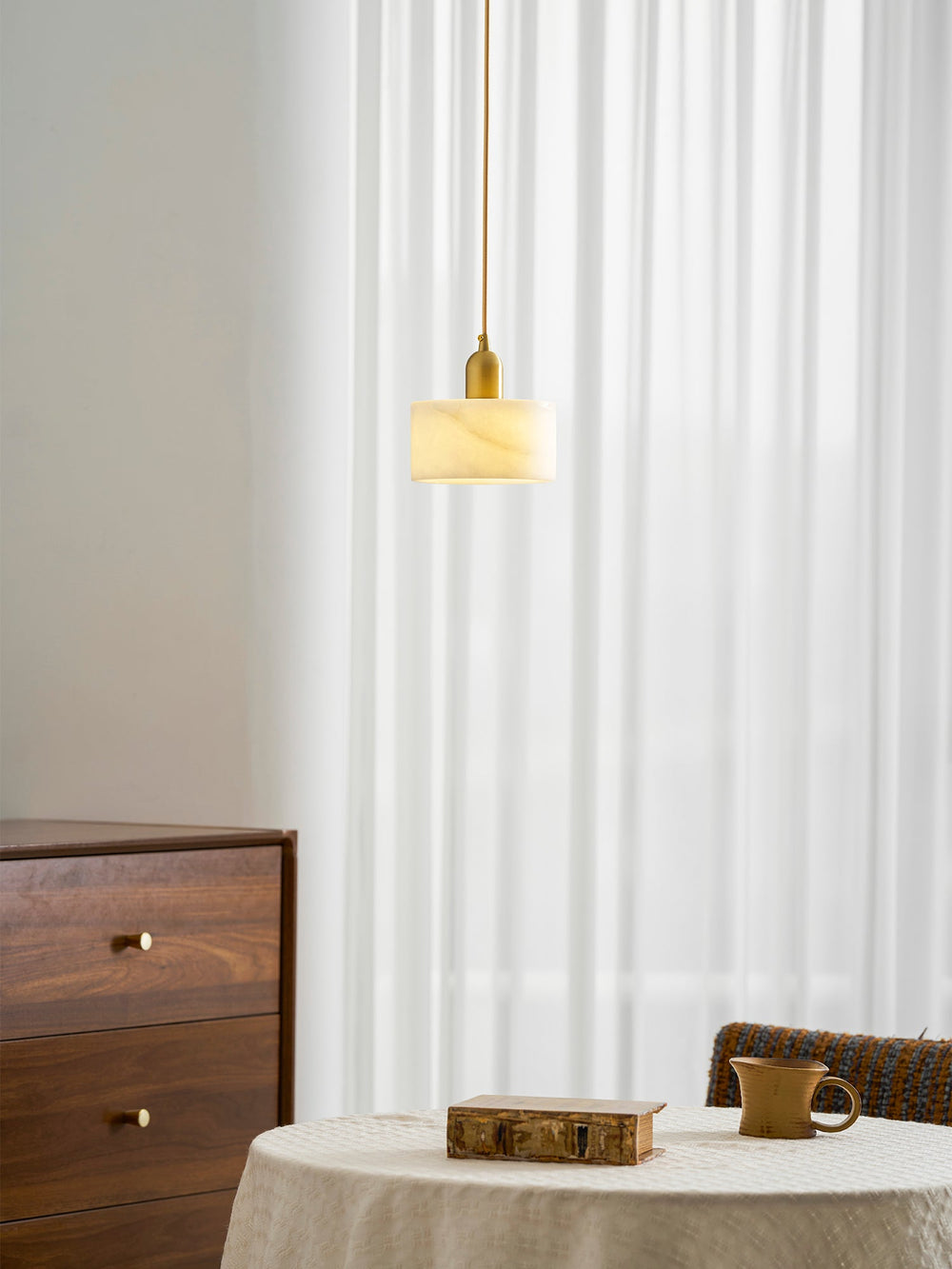 Odyssey Alabaster Pendant Light – Geometric Stone Radiance
