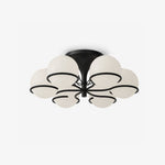 Opal Glass Globe Semiflush Chandelier