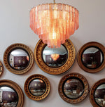 Opalora Pink Glass Chandelier