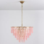 Opalora Pink Glass Chandelier