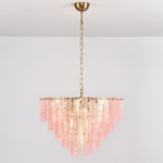Opalora Pink Glass Chandelier