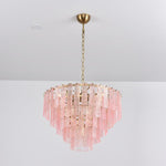 Opalora Pink Glass Chandelier