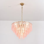 Opalora Pink Glass Chandelier