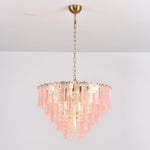 Opalora Pink Glass Chandelier