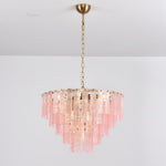 Opalora Pink Glass Chandelier