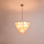 Orange Glass Disc Chandelier