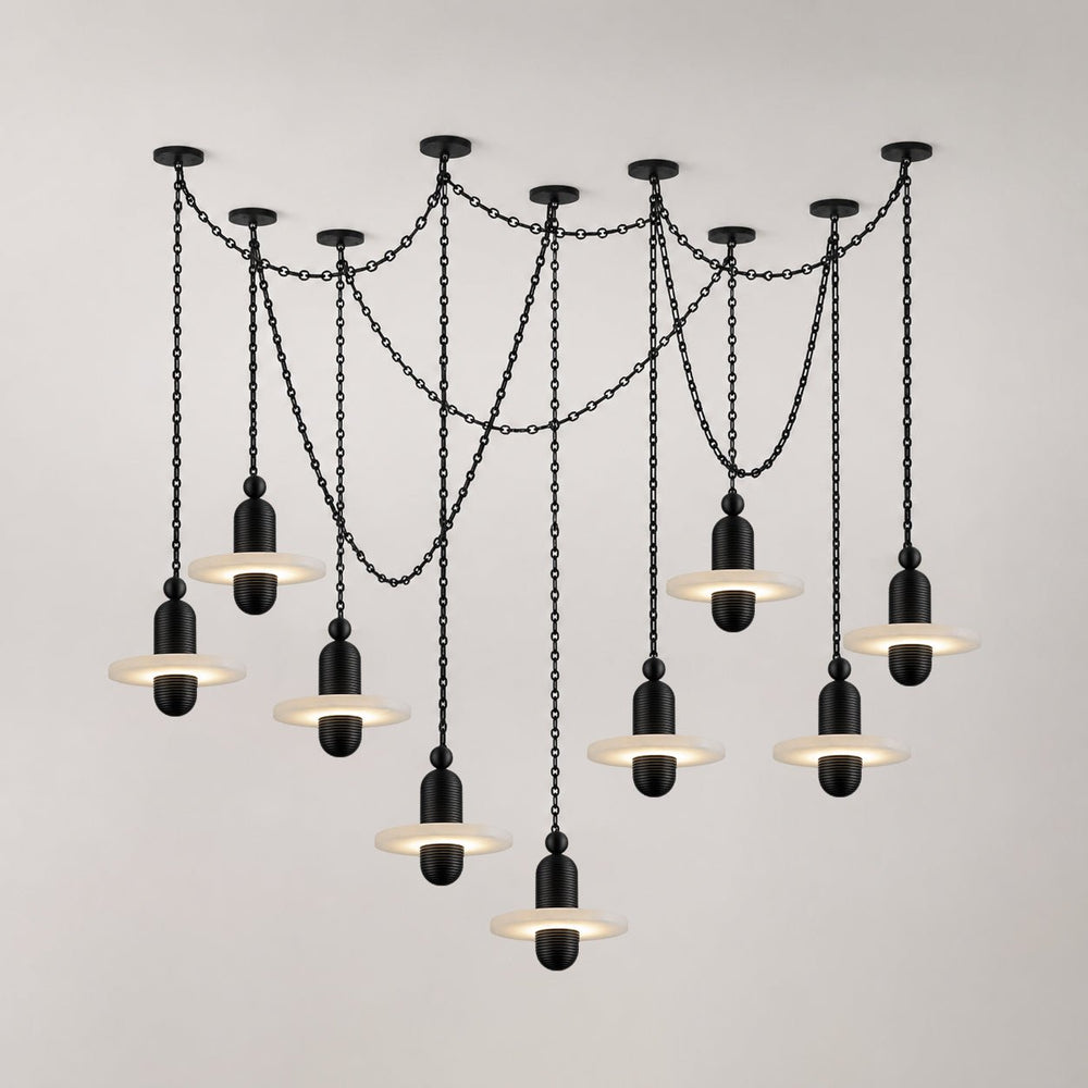 Orbital Drift Chain Chandelier