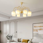 Orchids Brass Chandelier