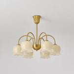 Orchids Brass Chandelier