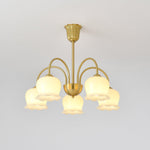 Orchids Brass Chandelier