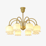 Orchids Brass Chandelier