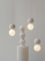 Origo Cement & Sandstone Pendant – Industrial Glass Accent