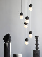 Origo Cement & Sandstone Pendant – Industrial Glass Accent