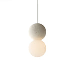 Origo Cement & Sandstone Pendant – Industrial Glass Accent