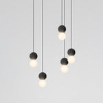 Origo Cement & Sandstone Pendant – Industrial Glass Accent