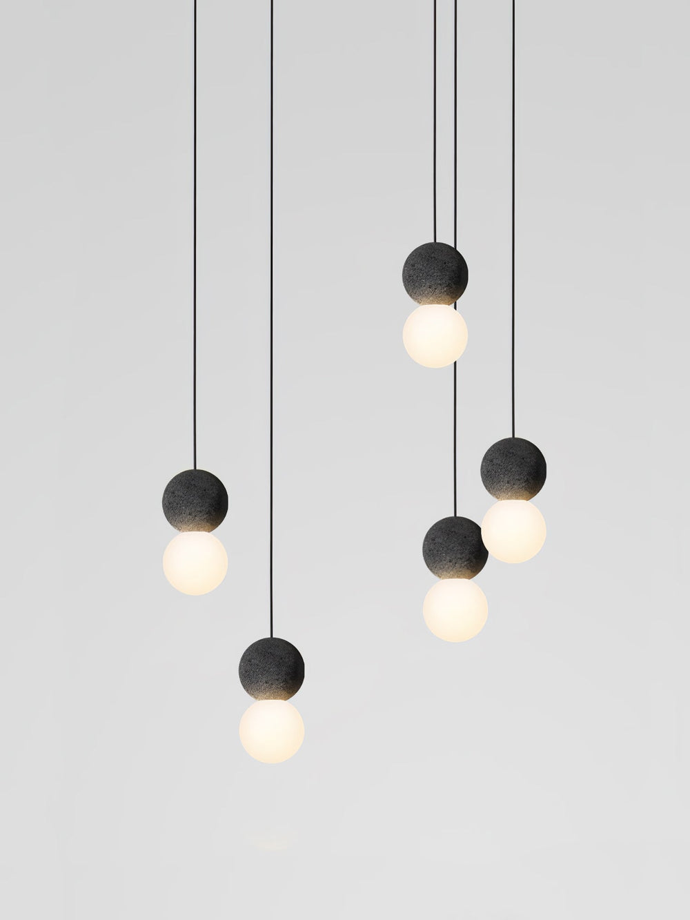 Origo Cement & Sandstone Pendant – Industrial Glass Accent