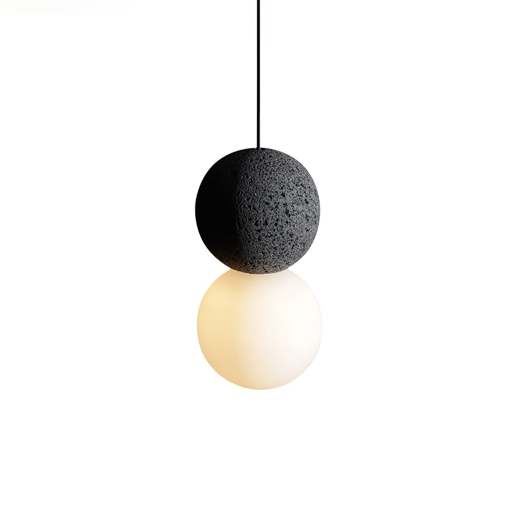 Origo Cement & Sandstone Pendant – Industrial Glass Accent
