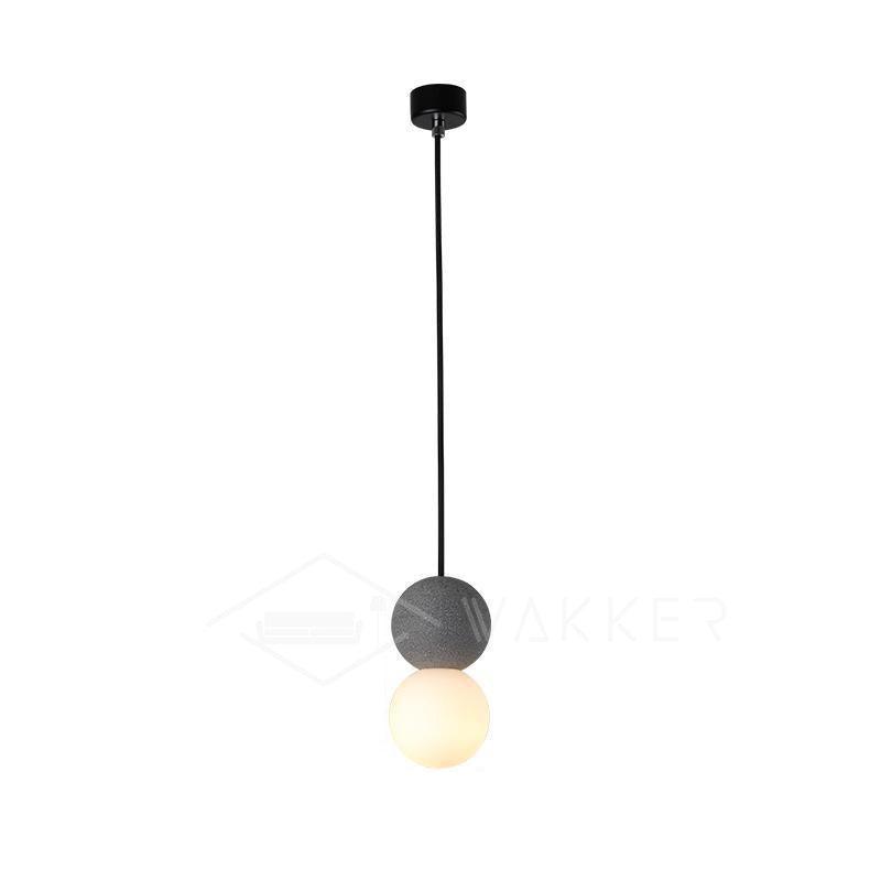 Origo Cement & Sandstone Pendant – Industrial Glass Accent