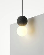 Origo Cement & Sandstone Pendant – Industrial Glass Accent