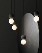 Origo Cement & Sandstone Pendant – Industrial Glass Accent