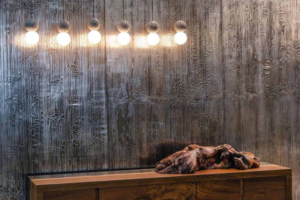 Origo Cement & Sandstone Pendant – Industrial Glass Accent