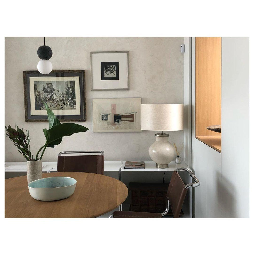 Origo Cement & Sandstone Pendant – Industrial Glass Accent