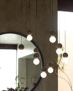 Origo Cement & Sandstone Pendant – Industrial Glass Accent
