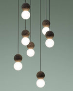 Origo Cement & Sandstone Pendant – Industrial Glass Accent