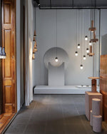 Origo Cement & Sandstone Pendant – Industrial Glass Accent
