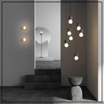 Origo Cement & Sandstone Pendant – Industrial Glass Accent