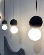 Origo Cement & Sandstone Pendant – Industrial Glass Accent