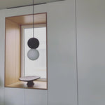 Origo Cement & Sandstone Pendant – Industrial Glass Accent