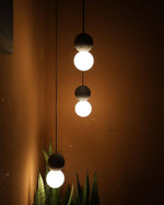 Origo Cement & Sandstone Pendant – Industrial Glass Accent