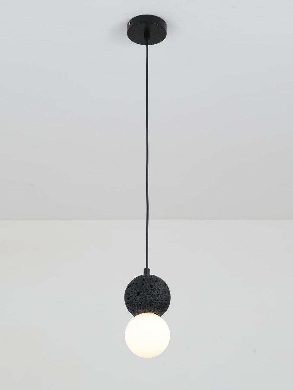 Origo Cement & Sandstone Pendant – Industrial Glass Accent