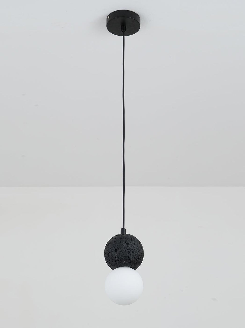 Origo Cement & Sandstone Pendant – Industrial Glass Accent