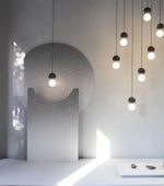 Origo Cement & Sandstone Pendant – Industrial Glass Accent