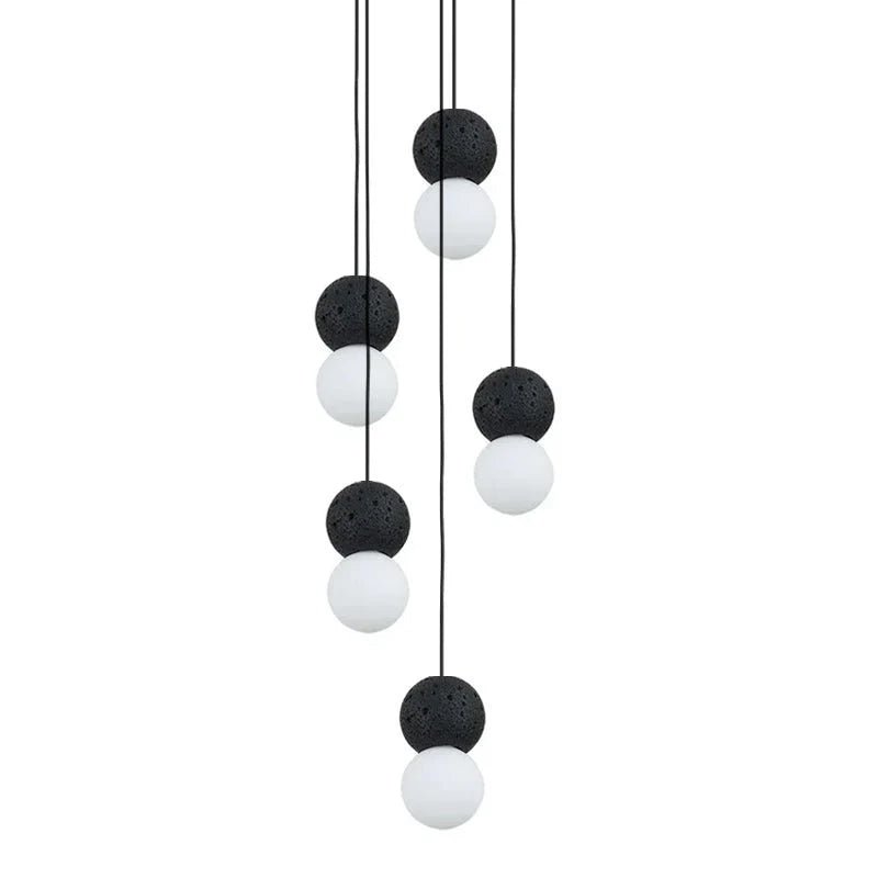 Origo Cement & Sandstone Pendant – Industrial Glass Accent