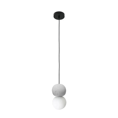 Origo Cement & Sandstone Pendant – Industrial Glass Accent