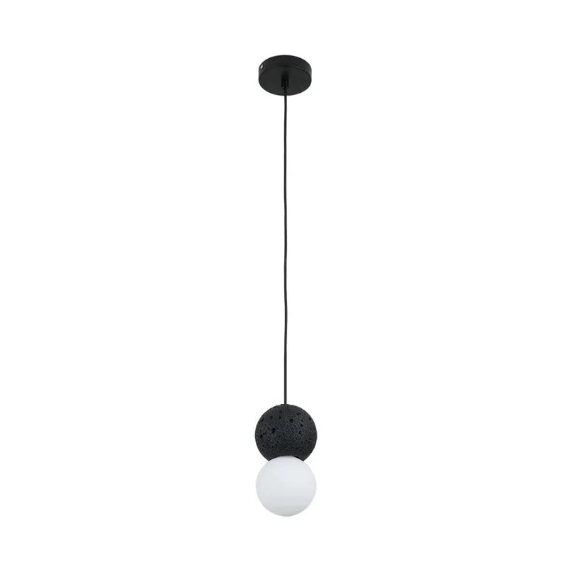 Origo Cement & Sandstone Pendant – Industrial Glass Accent