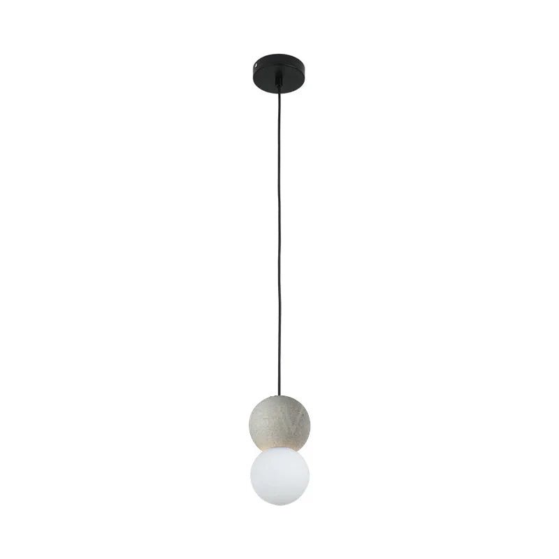 Origo Cement & Sandstone Pendant – Industrial Glass Accent
