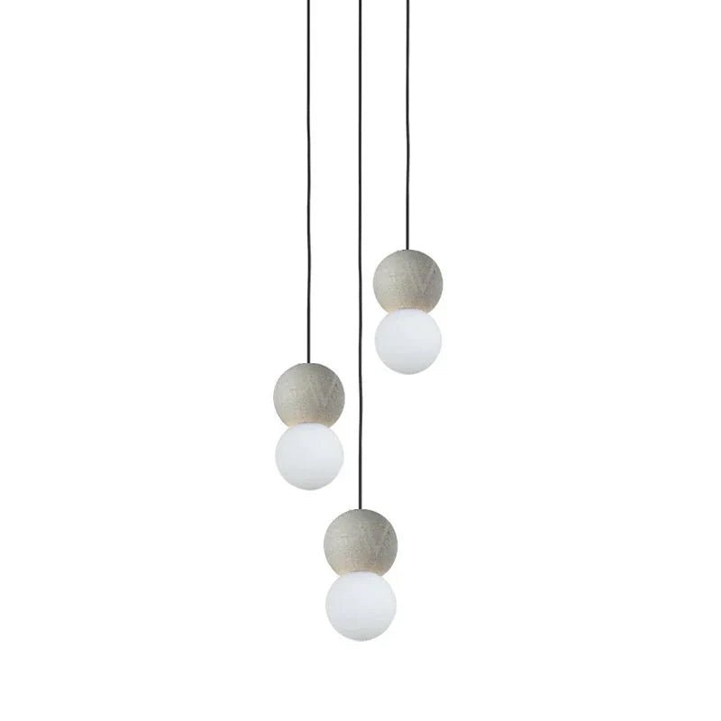 Origo Cement & Sandstone Pendant – Industrial Glass Accent